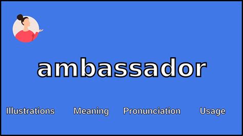 ambassador meaning tagalog|How to say ambassador in Filipino .